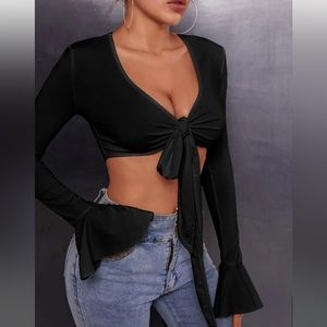 🖤shein tie front top🖤